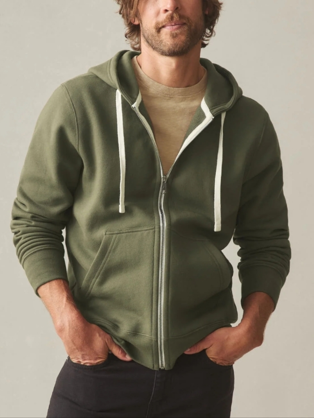 American Giant Men's Size XL green Midweight Full Zip Hoodie Sweatshirt NWOT